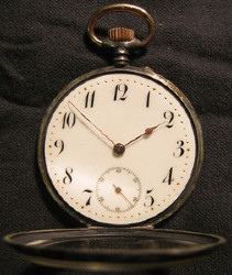 Ancre Ligne Droite Silver Pocket Watch Precision Straight Line Lever Engraved 2\
