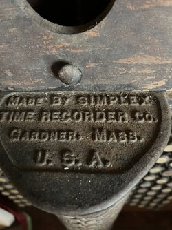 Simplex Time Recorder | NAWCC Forums